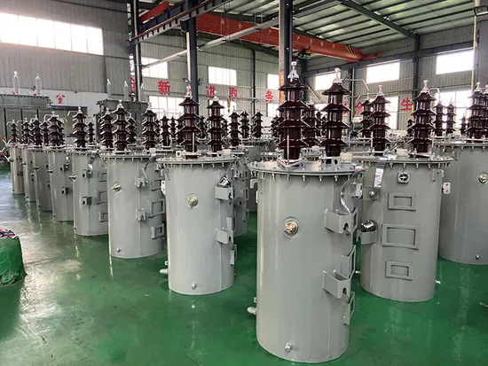 Trasformatore di distribuzione di potenza monofase da 100 kVA immerso in olio per montaggio su palo 12 V D9